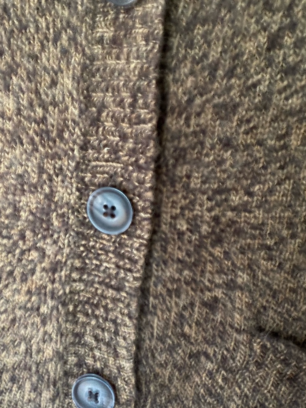 PENDLETON Brown Marled Washable Shetland  Wool Button Front Cardigan Sweater S - Picture 5 of 6